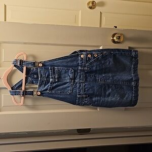 7/8 girls (M) Gap overalls denim dress
